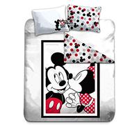 Disney Mickey & Minnie Copripiumino Matrimoniale 200x200 cm 100% Cotone