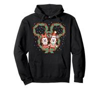 Disney Mickey & Minnie Cute Christmas Gingerbread Cookies Felpa con Cappuccio