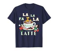 Disney Mickey & Minnie "Fa La La La Latte" Christmas Coffee Maglietta
