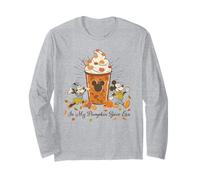 Disney Mickey & Minnie in My Pumpkin Spice Era Fall Coffee Maglia a Manica