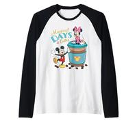 Disney Mickey & Minnie Magical Days & Lattes Coffee Lovers Maglia con Maniche Raglan