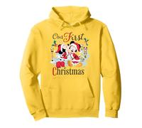 Disney Mickey & Minnie Our First Christmas Holiday Couples Felpa con Cappuccio