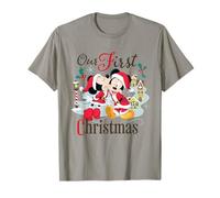 Disney Mickey & Minnie Our First Christmas Holiday Couples Maglietta