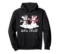 Disney Mickey & Minnie Snowmen "Let's Chill" Winter Holiday Felpa con Cappuccio