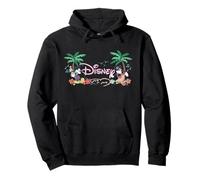 Disney Mickey & Minnie Tropical Island Vacation Script Logo Felpa con Cappuccio