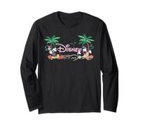 Disney Mickey & Minnie Tropical Island Vacation Script Logo Maglia a Manica