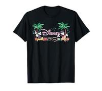 Disney Mickey & Minnie Tropical Island Vacation Script Logo Maglietta