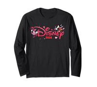 Disney Mickey & Minnie Valentine's Day 2026 Script Logo Trip Maglia a Manica