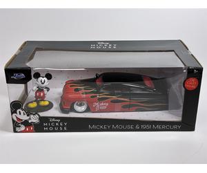 Disney Mickey Mouse & 1951 Mercurio Coupé Rosso Nero 1:24 Jada 9336272314 36272