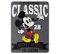 Disney Mickey Mouse A Classic Micro Raschel Coperta, Poliestere, Multicolore/Assortiti, 46" x 60"