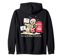Disney Mickey Mouse A Very Mickey Christmas Retro Holiday Felpa con Cappuccio