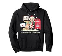 Disney Mickey Mouse A Very Mickey Christmas Retro Holiday Felpa con Cappuccio