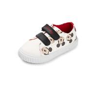 Disney Mickey Mouse Bianco All Over Print Scarpe da ginnastica in velcro Ragazzi