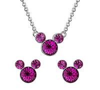 Disney Mickey Mouse Birthstone Collana e Orecchini Set SH00519RFEBL.PH