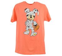 Disney Mickey Mouse Cartoon Halloween Mummia Arancione Adulti Uomo T-Shirt Tee