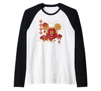 Disney Mickey Mouse Chinese Happy Lunar New Year 2026 Maglia con Maniche Raglan