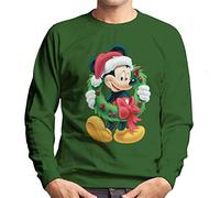 Disney Mickey Mouse Christmas Wreath Men's Sweatshirt