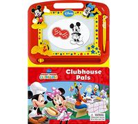 Disney Mickey Mouse Clubhouse Pals Read & Doodle - Learning resources for kids, a magnetic drawing pad, an easy-to-use pen, 22-page board book for reading and drawing