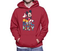 Disney Mickey Mouse Colour Text Men's Hooded Sweatshirt
