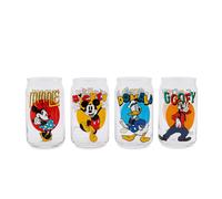 Disney Mickey Mouse e Amici 4-Piece Vetro Can Set Ogni Contiene 473ml