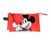 Disney Mickey Mouse Fashion Astuccio Tripla Multicolore 22x12x5 cm Microfibra, multicolore, Astuccio triplo