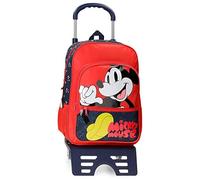 Disney Mickey Mouse Fashion Zaino Scuola con Carrello Multicolore 30 x 38 x 12 c