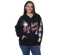 Disney Mickey Mouse - Felpa da donna con cappuccio e zip, in pile, con Paperino e Plutone