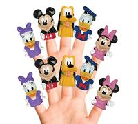 Disney Mickey Mouse & Friends Bath Finger Puppets, 10 Pc - Bath Toys, Easter Basket Fillers, Easter Gifts