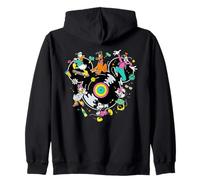 Disney Mickey Mouse & Friends Music Dance Party Retro Record Felpa con Cappuccio