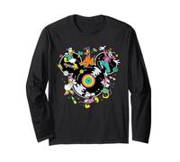 Disney Mickey Mouse & Friends Music Dance Party Retro Record Maglia a Manica