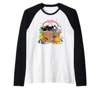 Disney Mickey Mouse & Friends Spring Easter Eggs Basket Maglia con Maniche Raglan