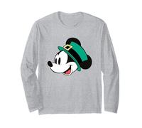 Disney Mickey Mouse Green Top Hat St. Patrick's Day Maglia a Manica