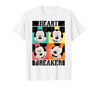Disney Mickey Mouse Heart Breaker Pop Art Panels Maglietta