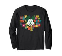 Disney Mickey Mouse Holiday Presents It's a Wrap Christmas Maglia a Manica