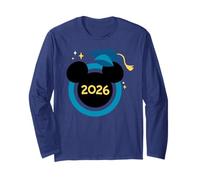 Disney Mickey Mouse Icon Blue Graduation Cap Class of 2026 Maglia a Manica