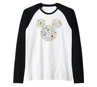Disney Mickey Mouse Icon First 100 Days of School 100th Day Maglia con Maniche Raglan