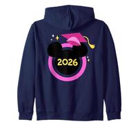 Disney Mickey Mouse Icon Pink Graduation Cap Class of 2026 Felpa con Cappuccio
