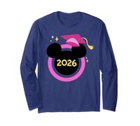 Disney Mickey Mouse Icon Pink Graduation Cap Class of 2026 Maglia a Manica