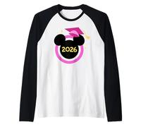 Disney Mickey Mouse Icon Pink Graduation Cap Class of 2026 Maglia con Maniche Raglan