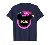 Disney Mickey Mouse Icon Pink Graduation Cap Class of 2026 Maglietta