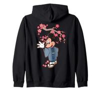 Disney Mickey Mouse in Kimono Cherry Blossoms Spring Sakura Felpa con Cappuccio