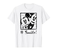 Disney Mickey Mouse Minnie Hashtag Smile Maglietta