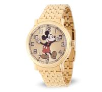 Disney Mickey Mouse W002413 - Orologio analogico al quarzo da uomo, con display analogico e oro, colore: oro, Oro, Bracciale