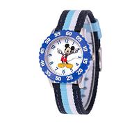 Disney Mickey Mouse - Orologio analogico con cinturino in nylon, per bambini, blu, moderno, blu, blu, Moderno