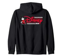 Disney Mickey Mouse Race Car Driver Racing Flag Logo 2026 Felpa con Cappuccio