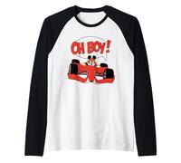 Disney Mickey Mouse Racing Team "Oh Boy!" Race Car Driver Maglia con Maniche Raglan