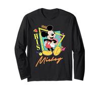 Disney Mickey Mouse Retro ’90s Couples Matching His Mickey Maglia a Manica