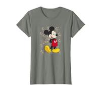 Disney Mickey Mouse Retro Sketches From The Past Background Maglietta