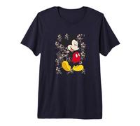 Disney Mickey Mouse Retro Sketches From The Past Background Maglietta premium
