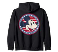 Disney Mickey Mouse rosso bianco e blu retrò americana Felpa con Cappuccio